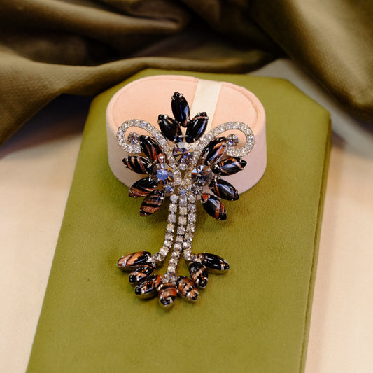 Midcentury Dangle Statement Brooch