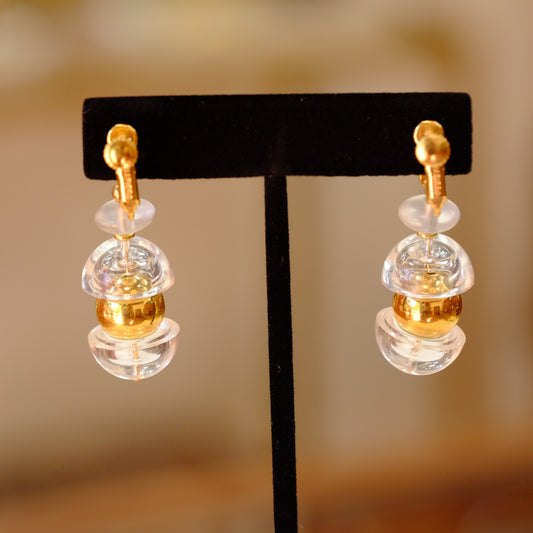 Napier Dangle Earrings with Plastic Disks