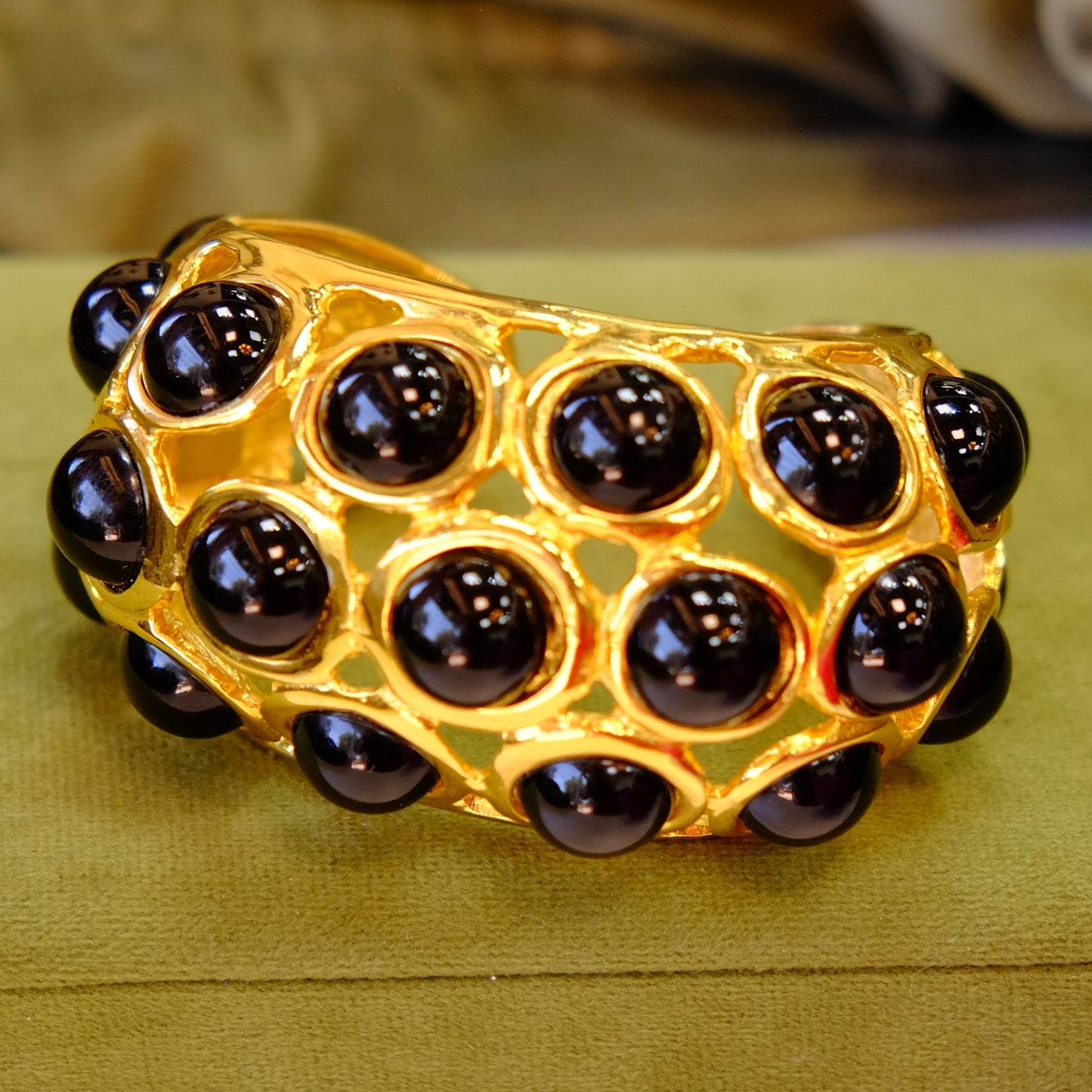 Kenneth Jay Lane Designer Black Cuff