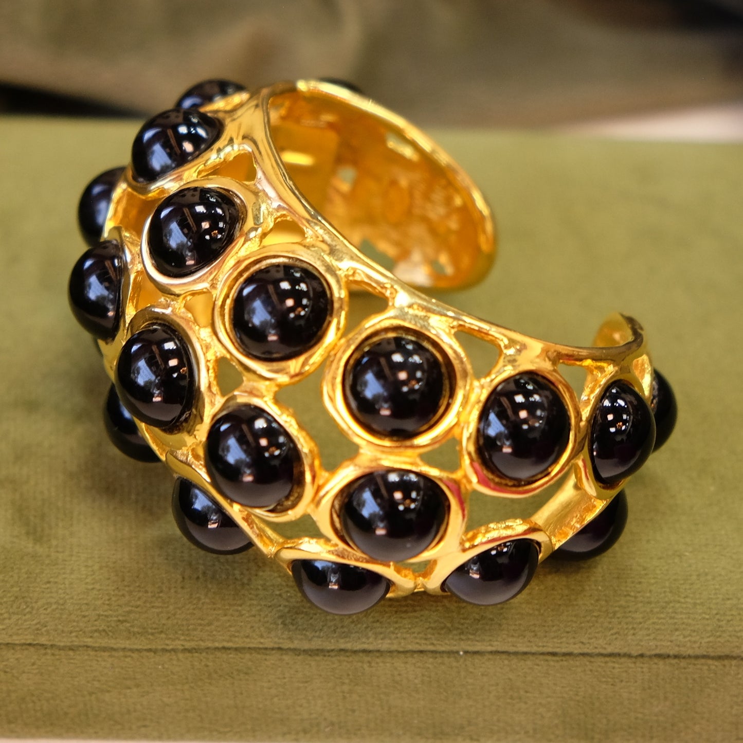 Kenneth Jay Lane Designer Black Cuff
