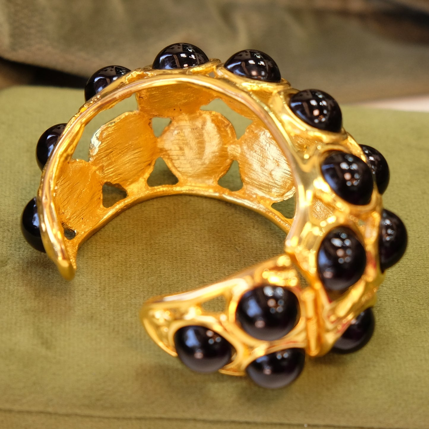 Kenneth Jay Lane Designer Black Cuff