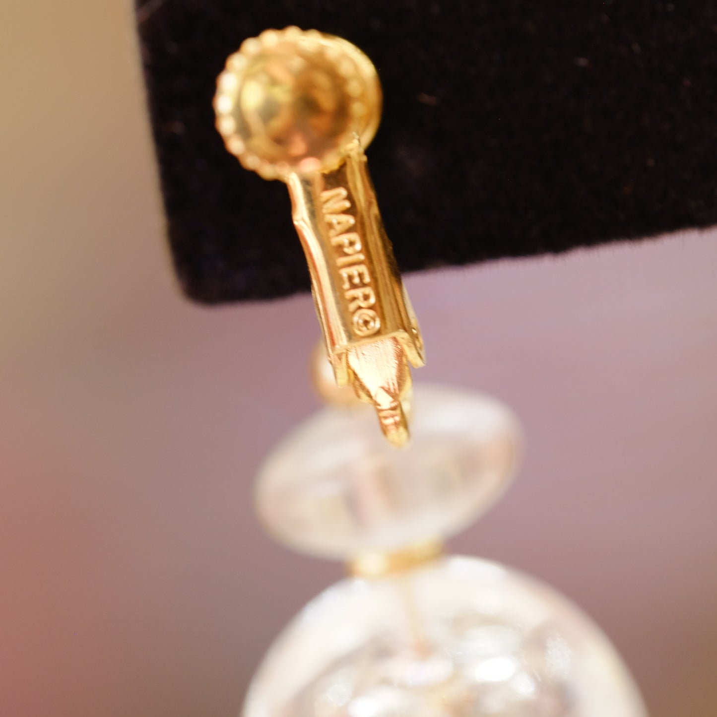 Napier Dangle Earrings with Plastic Disks