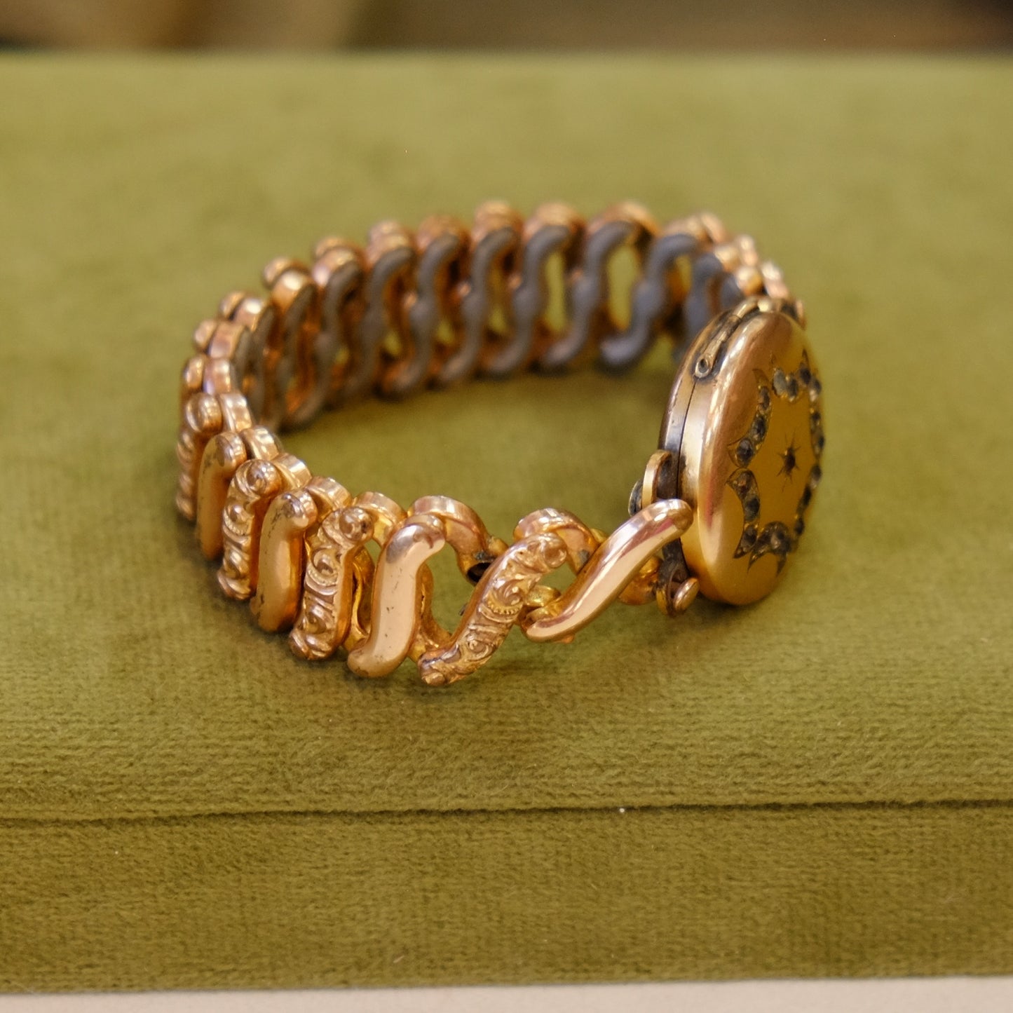 Sweetheart Bracelet with paste and locket