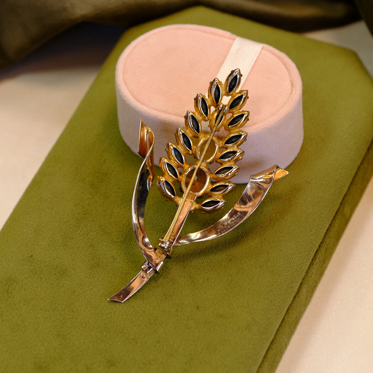 Sterling Amber Brooch