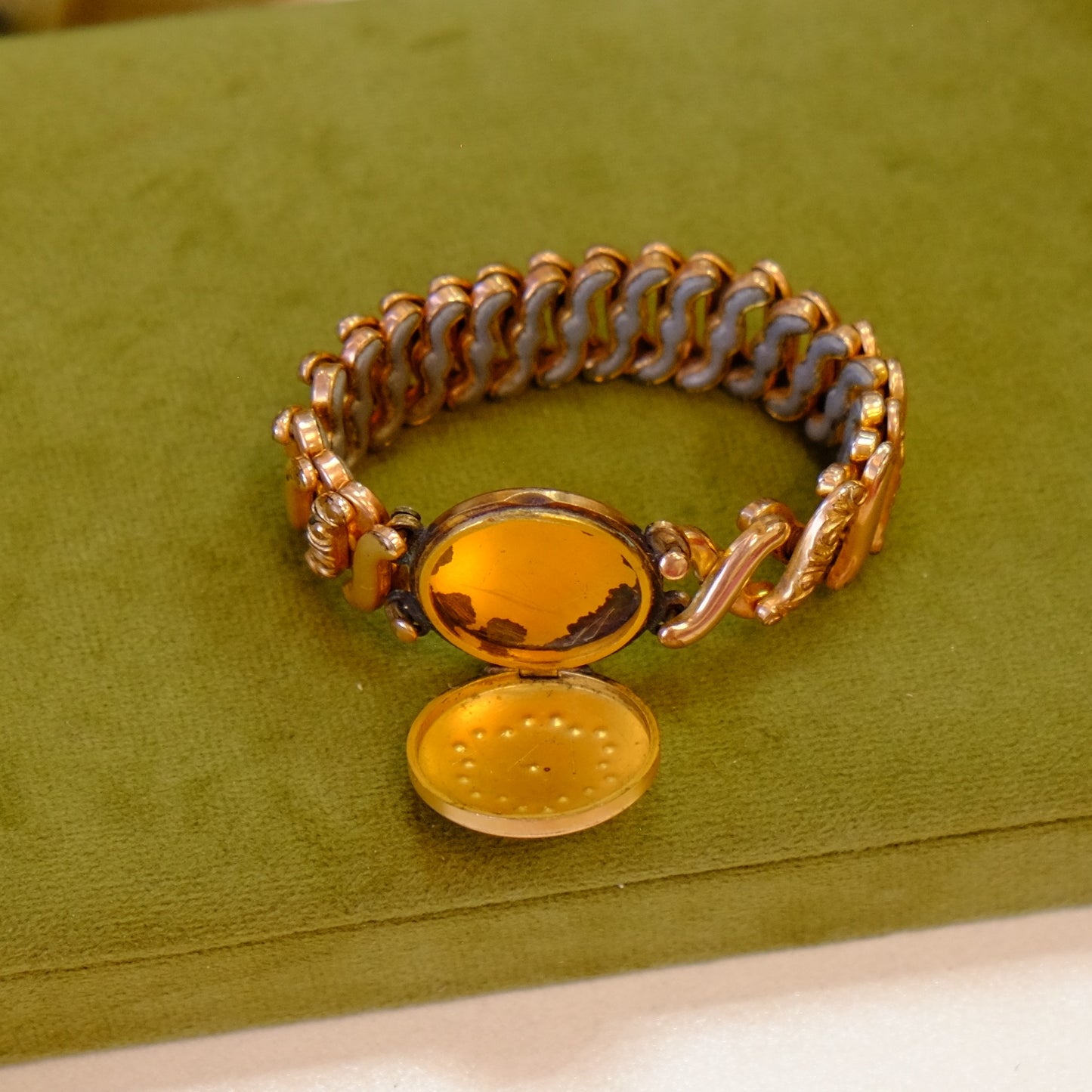 Sweetheart Bracelet with paste and locket