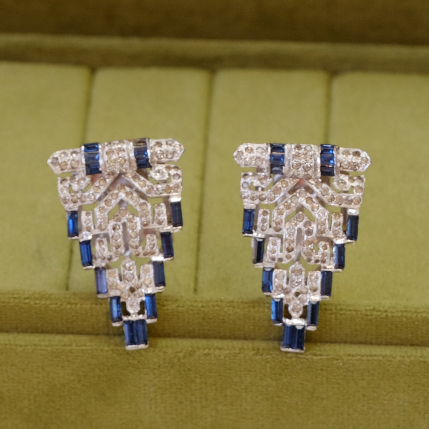 Art Deco Dress Clip Pair