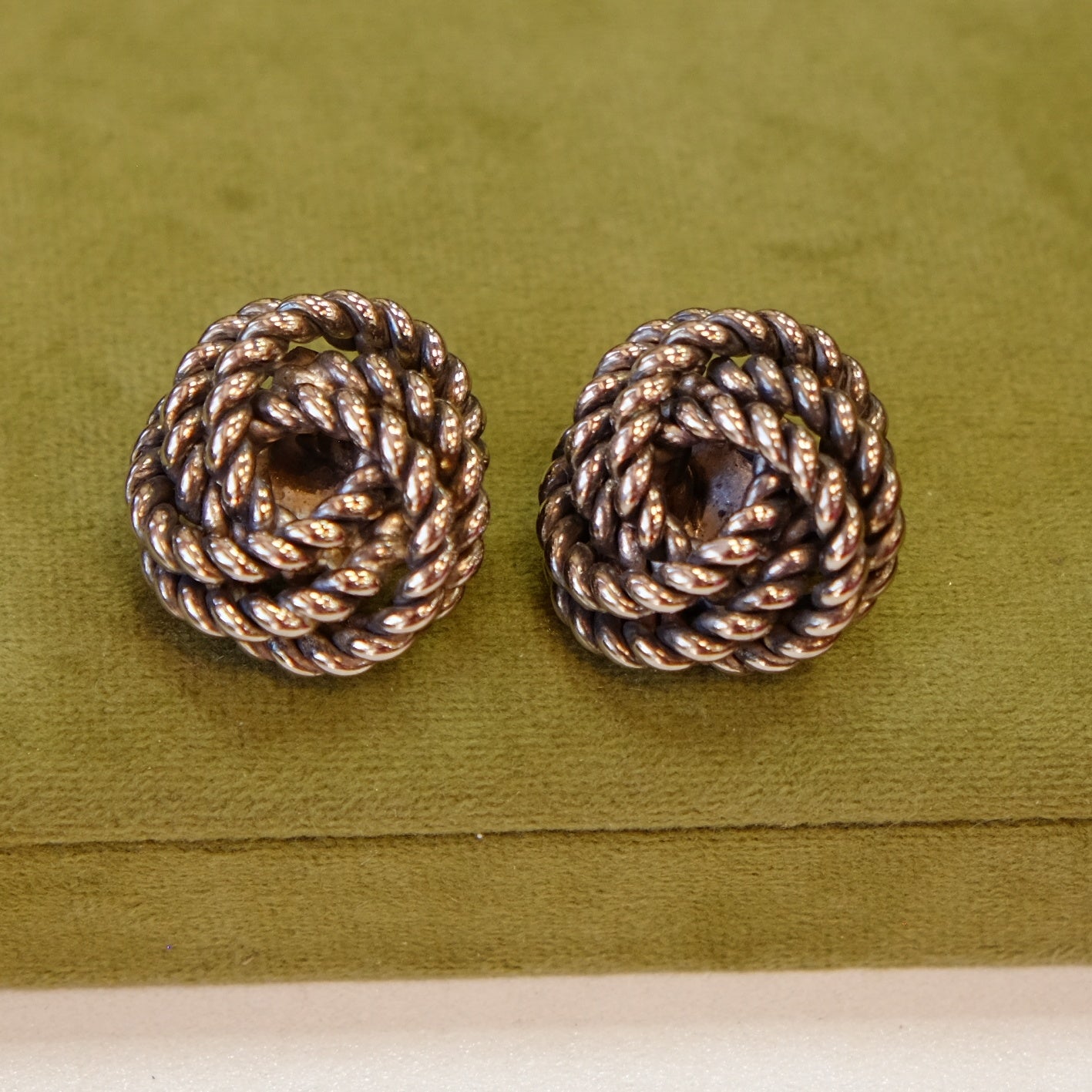 Givenchy Silver tone love knot clip on earrings