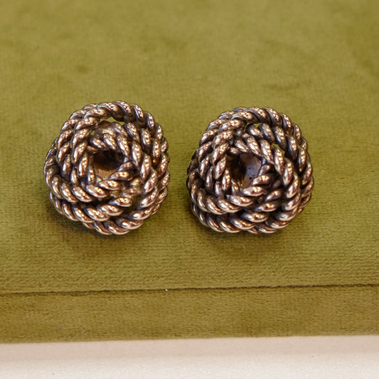 Givenchy Silver tone love knot clip on earrings