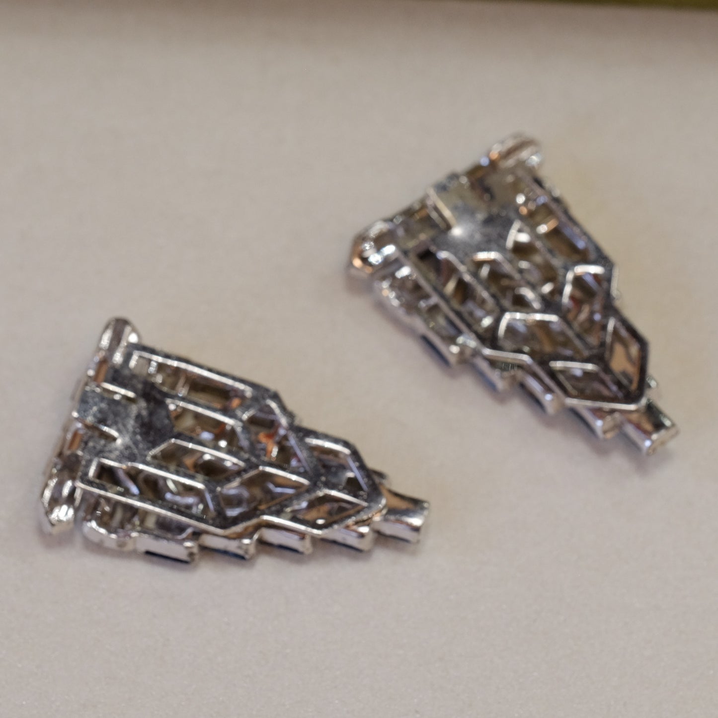 Art Deco Dress Clip Pair