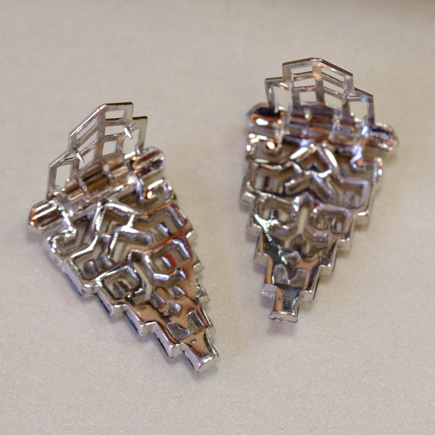 Art Deco Dress Clip Pair