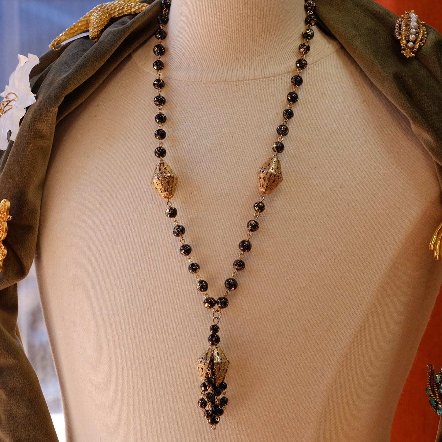 Vintage Judy Lee Tassel Necklace 1960s