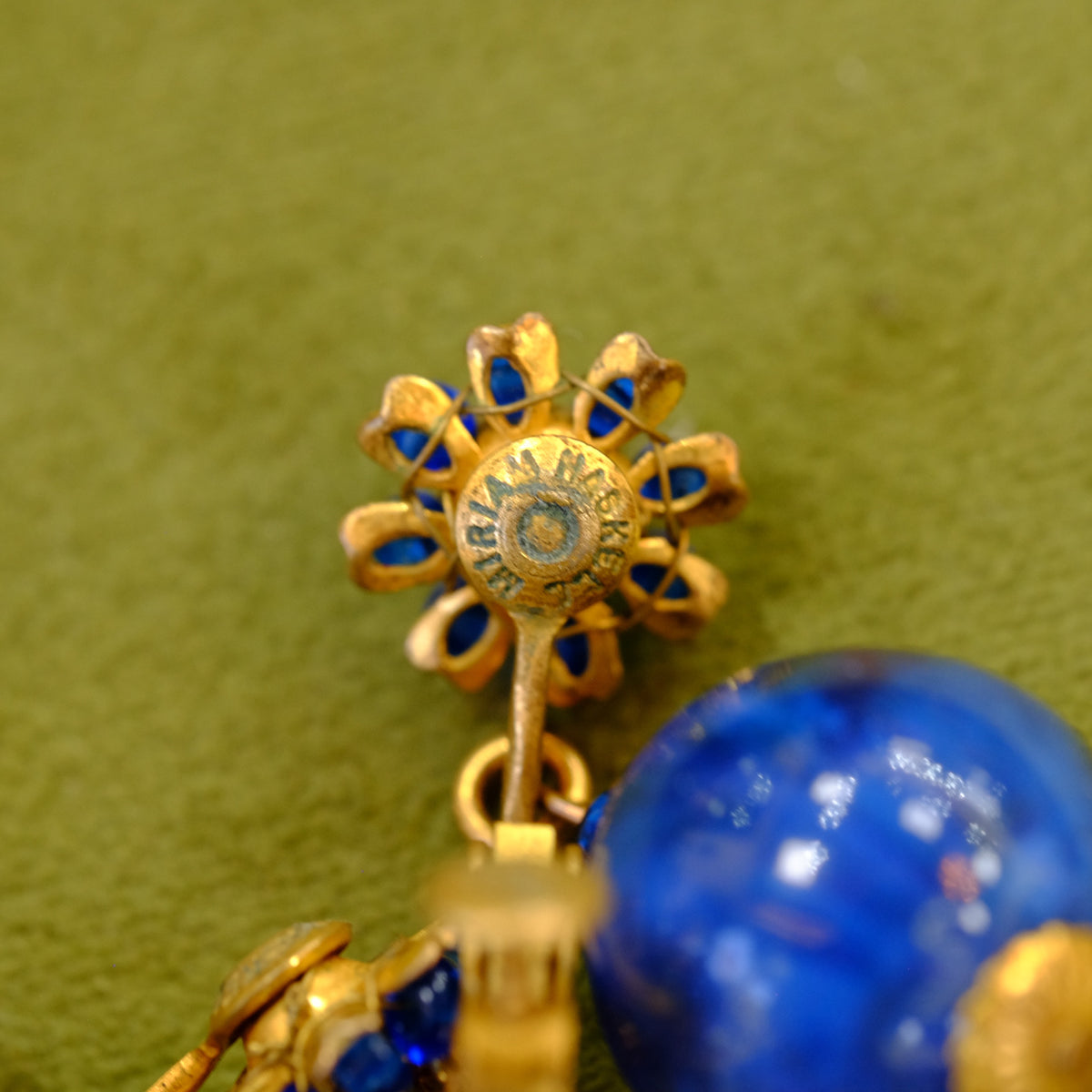 Haskell Blue Drops Screw Back Earrings