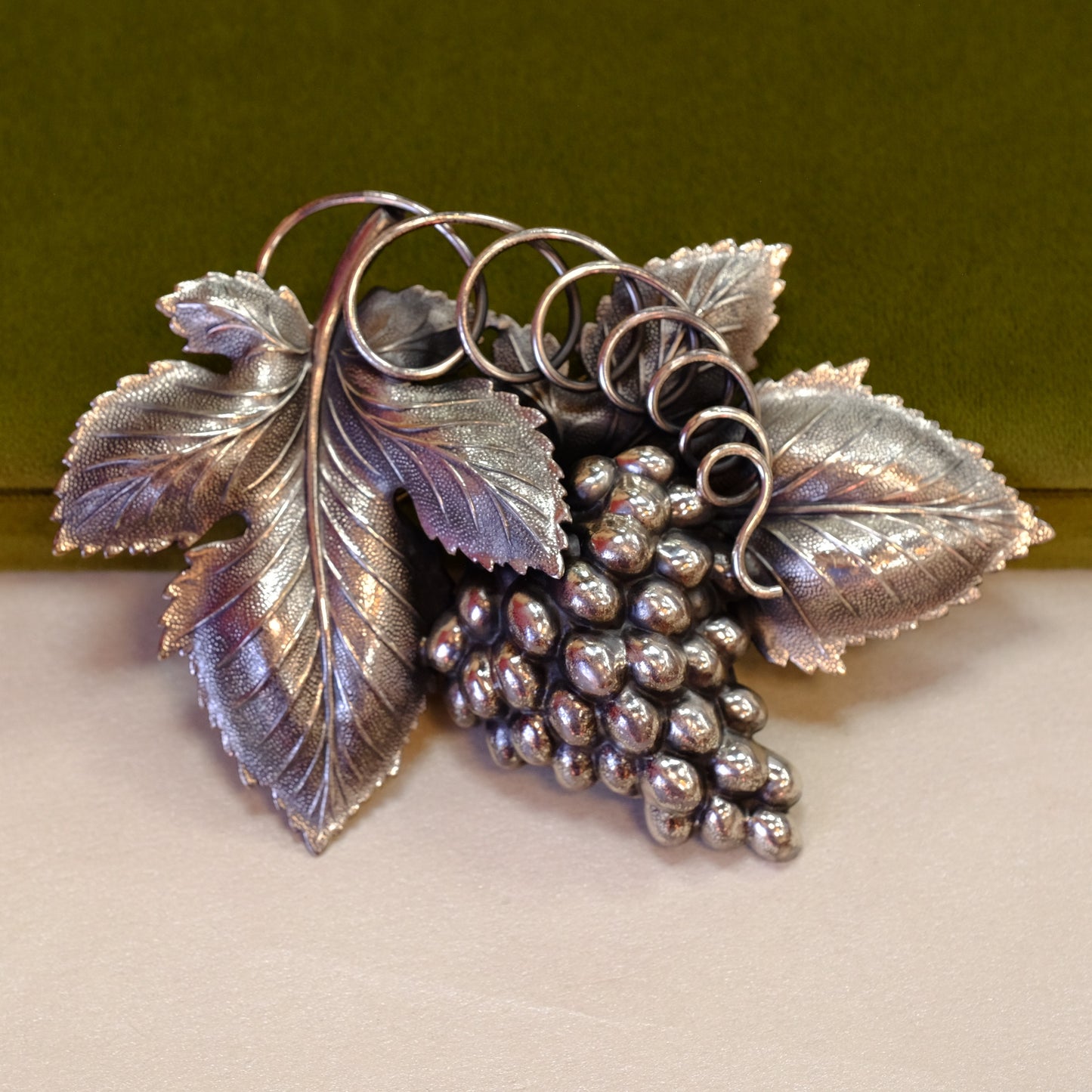 Napier Book Piece Grape Brooch 1950s