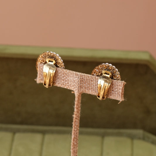 West Germany Cameo Earrings 1950s