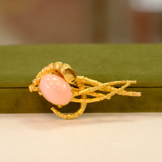Pauline Rader Faux Coral Brooch