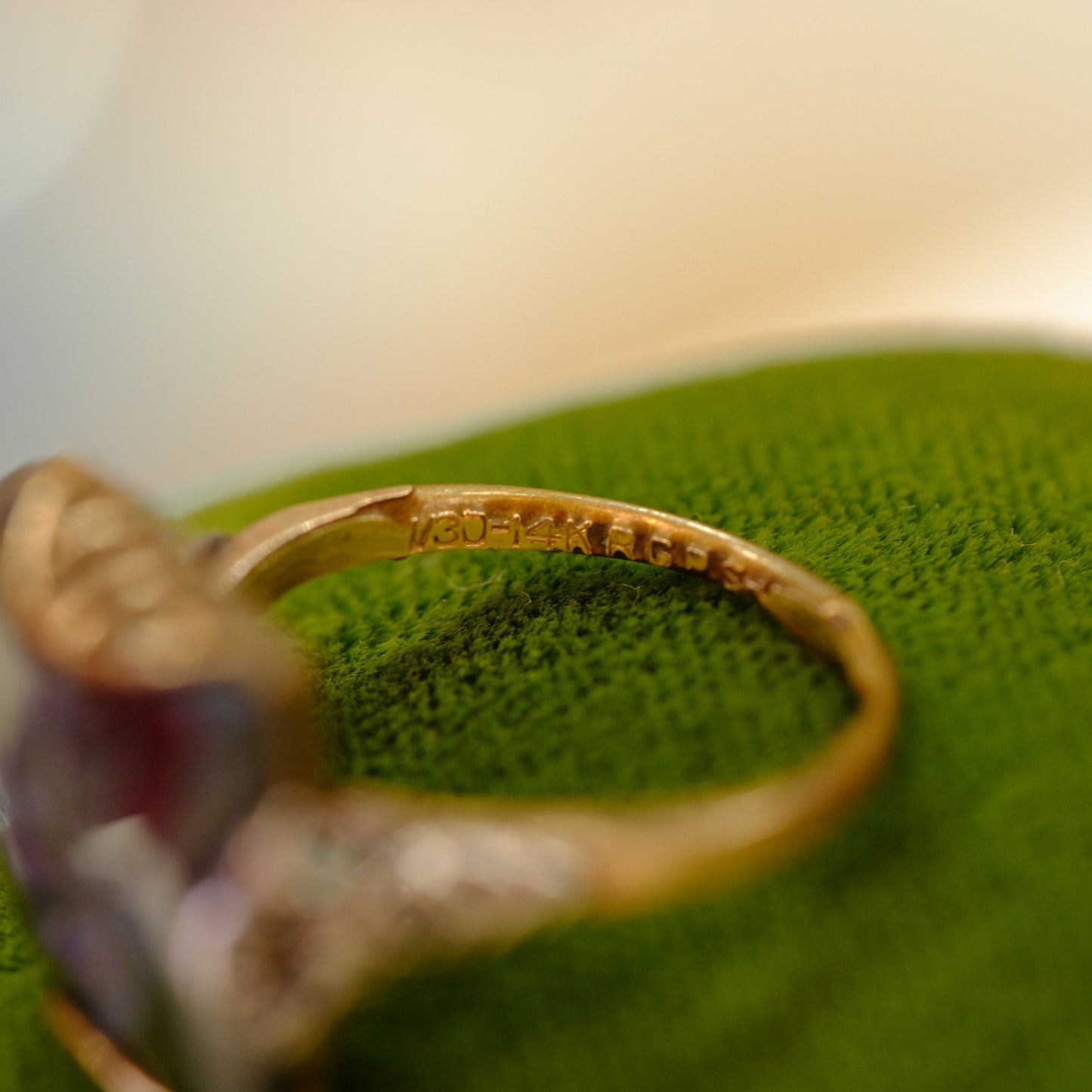 10k Gold Roman Hematite Ring