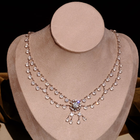 Art Deco Paste Dangle Necklace