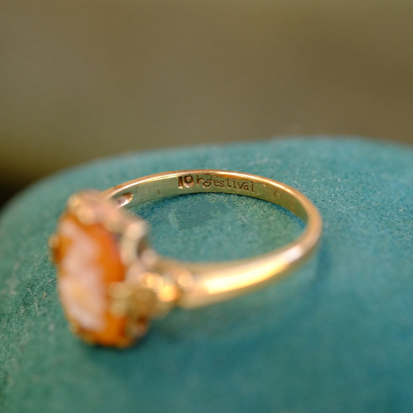 10K Small Cameo Ring