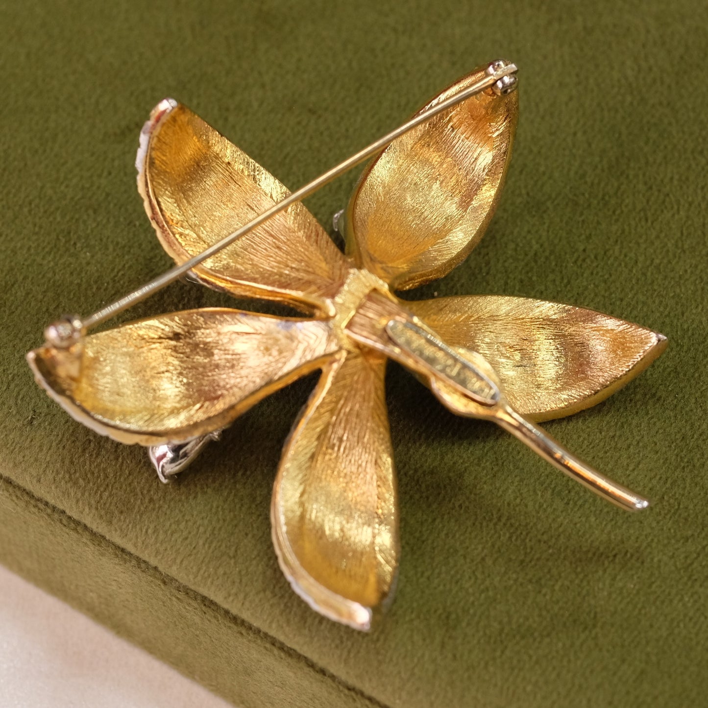 Vintage Nettie Rosenstein Flower Brooch 1950s