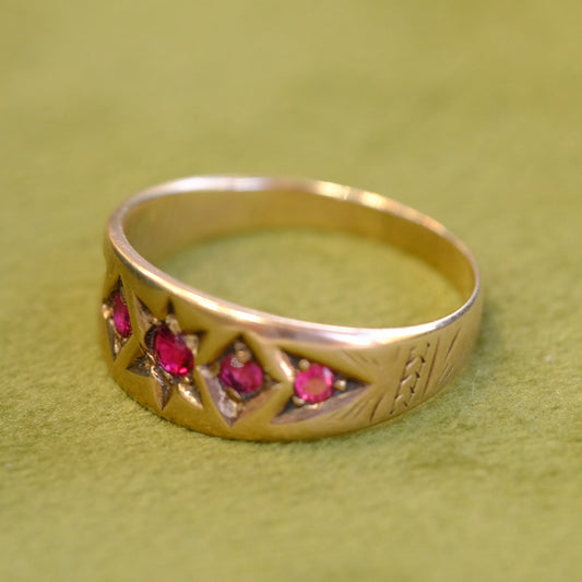 10k Ruby Gypsy Ring