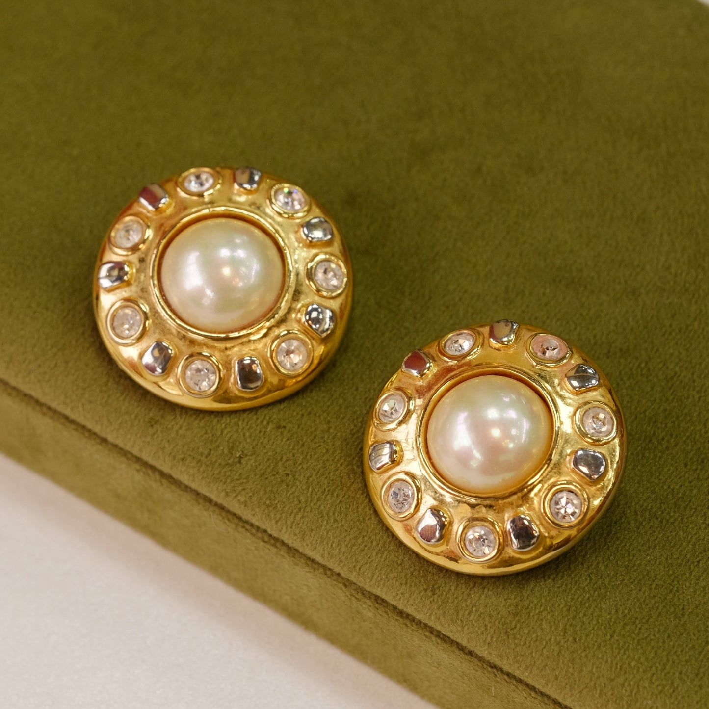 Vintage Carolee Statement Clip on Earrings 1990s