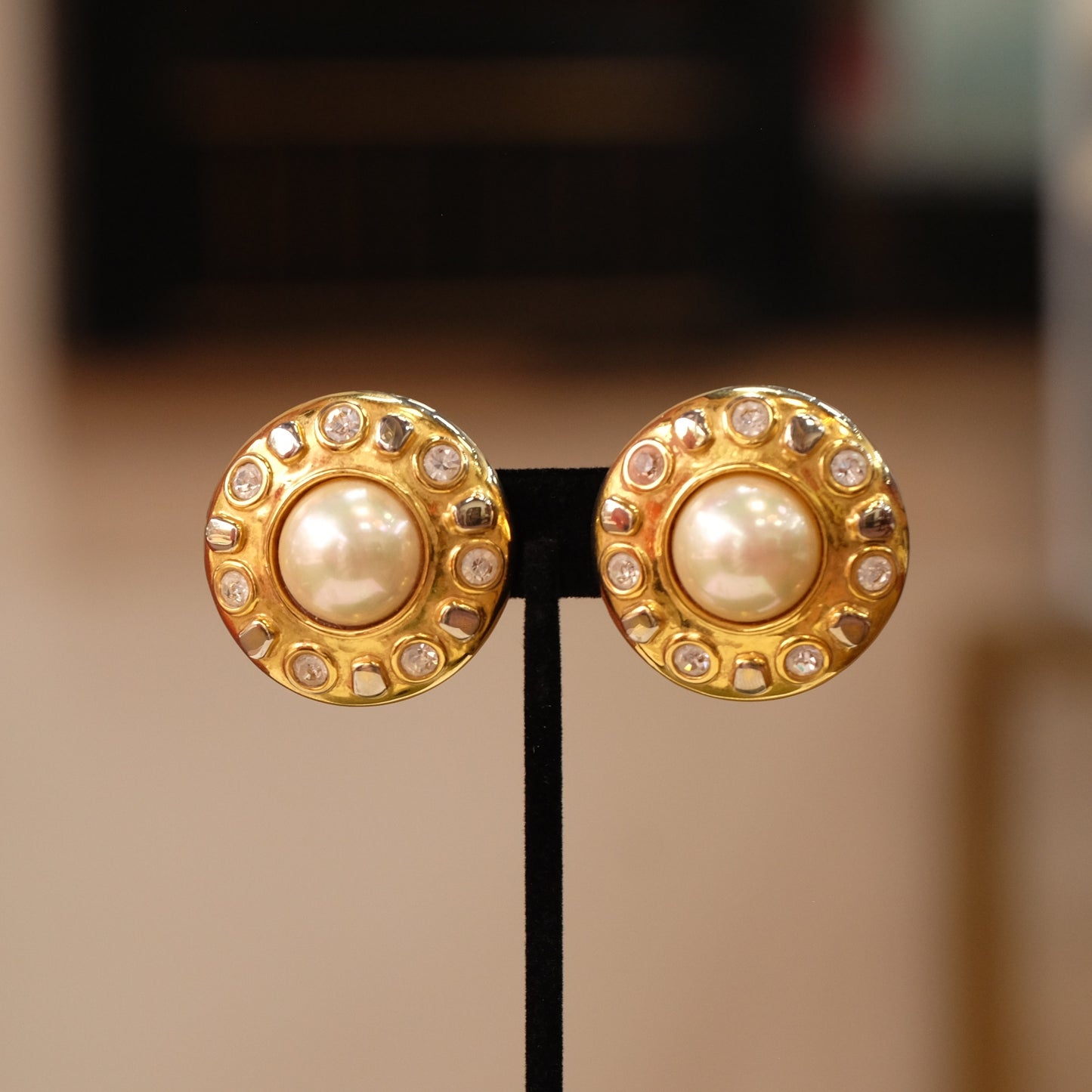 Vintage Carolee Statement Clip on Earrings 1990s
