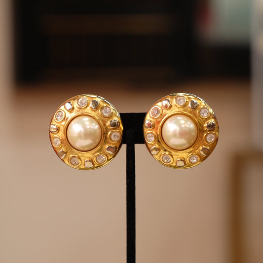 Vintage Carolee Statement Clip on Earrings 1990s