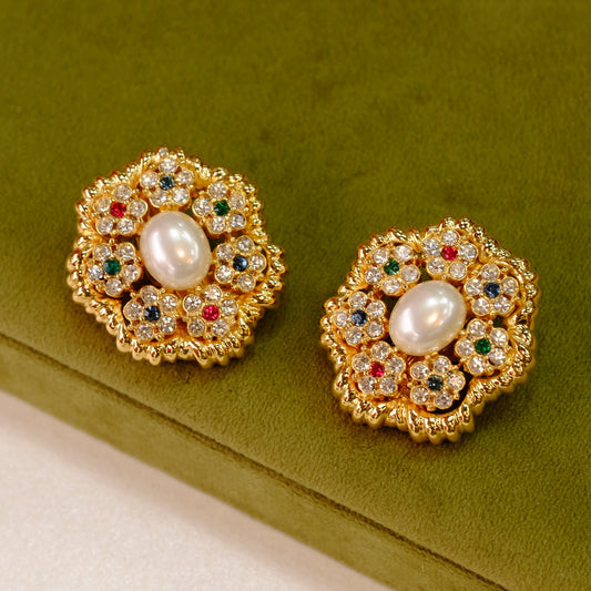 Vintage Ciner Statemnet Earrings 1980s