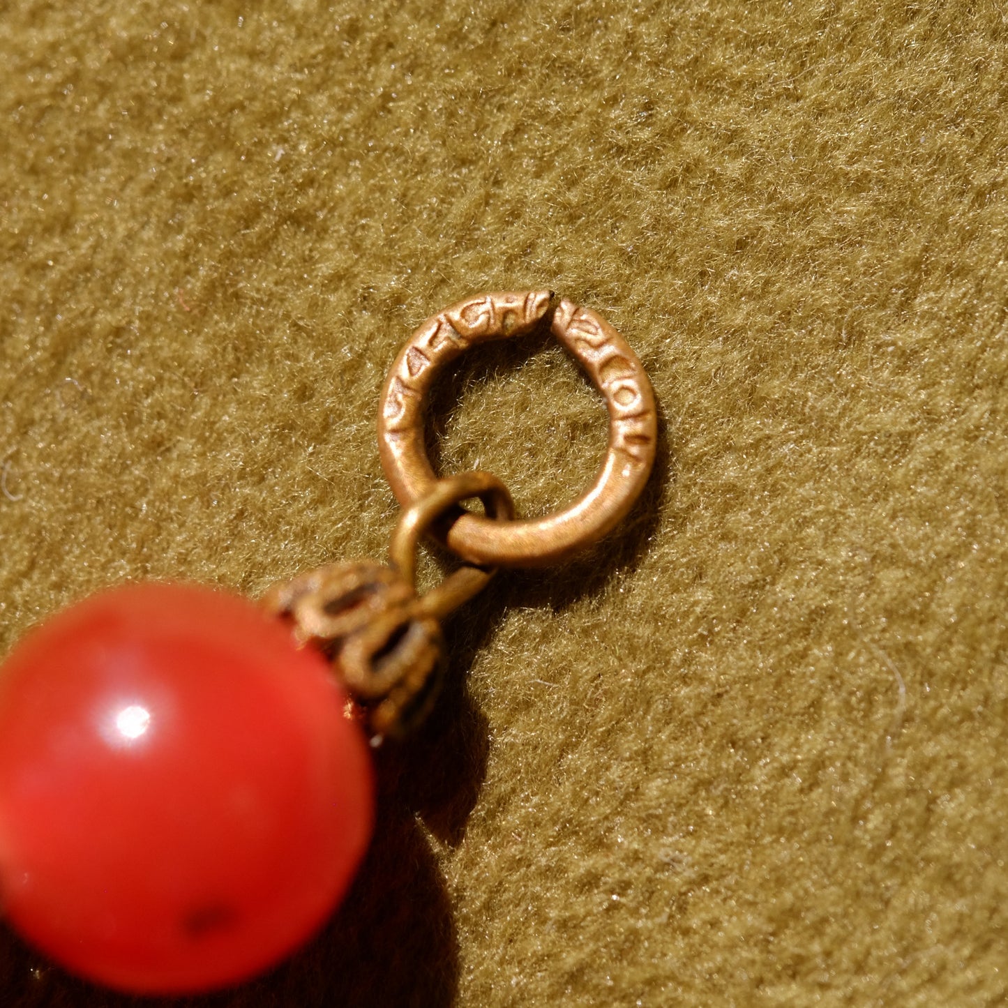 Czech Faux Carnelian Necklace