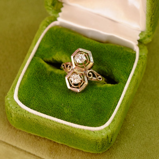 14K Gold Art Deco Diamond Ring