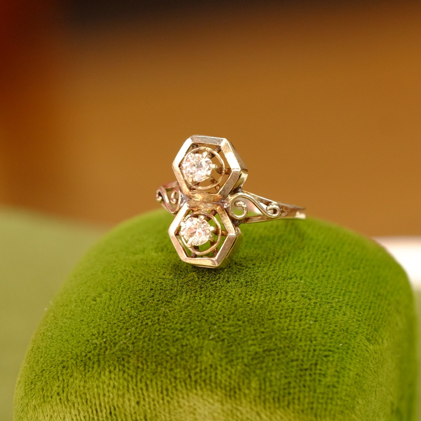 14K Gold Art Deco Diamond Ring