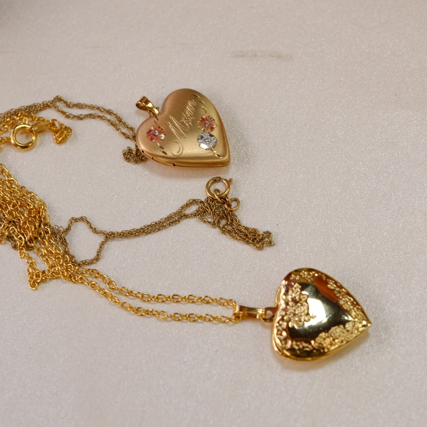 Vintage Gold Plated Heart Locket on Chain