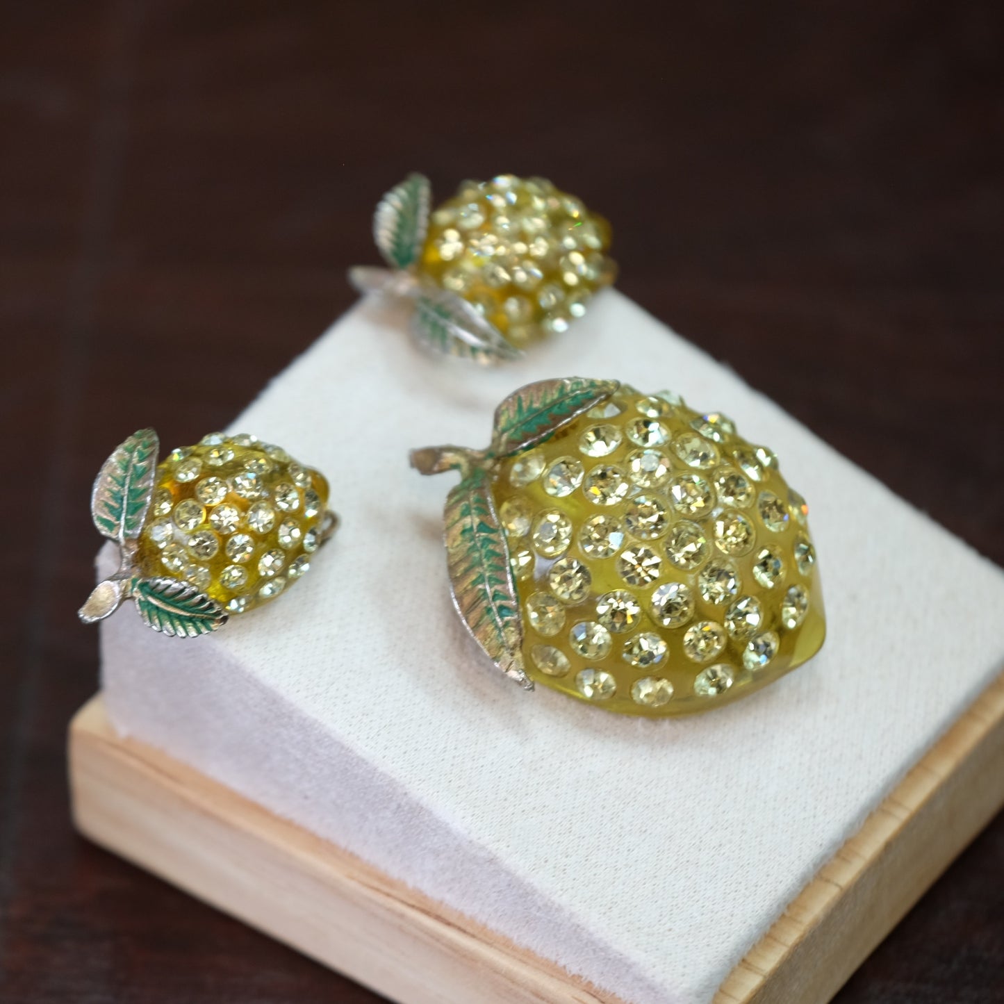 Vintage Western Germany Lucite Fruit Set 1960s