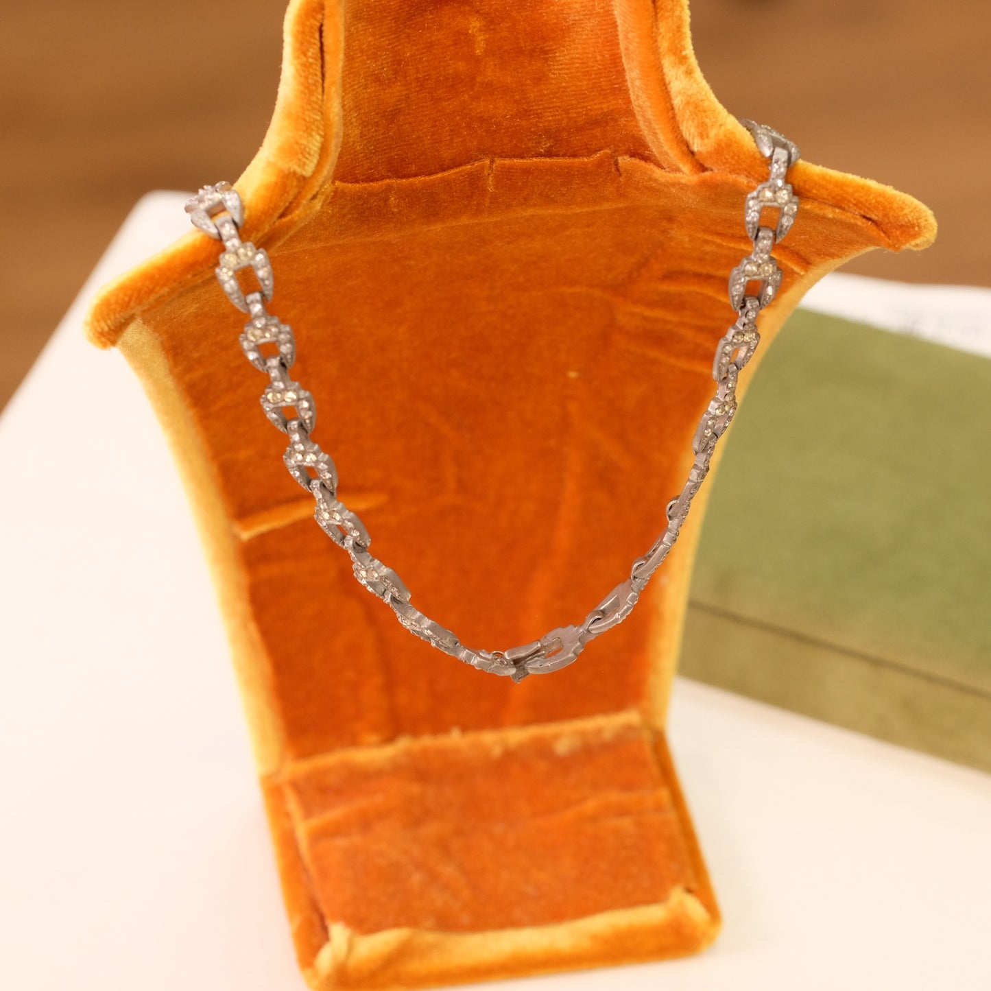 Art Deco Paste Emerald Necklace