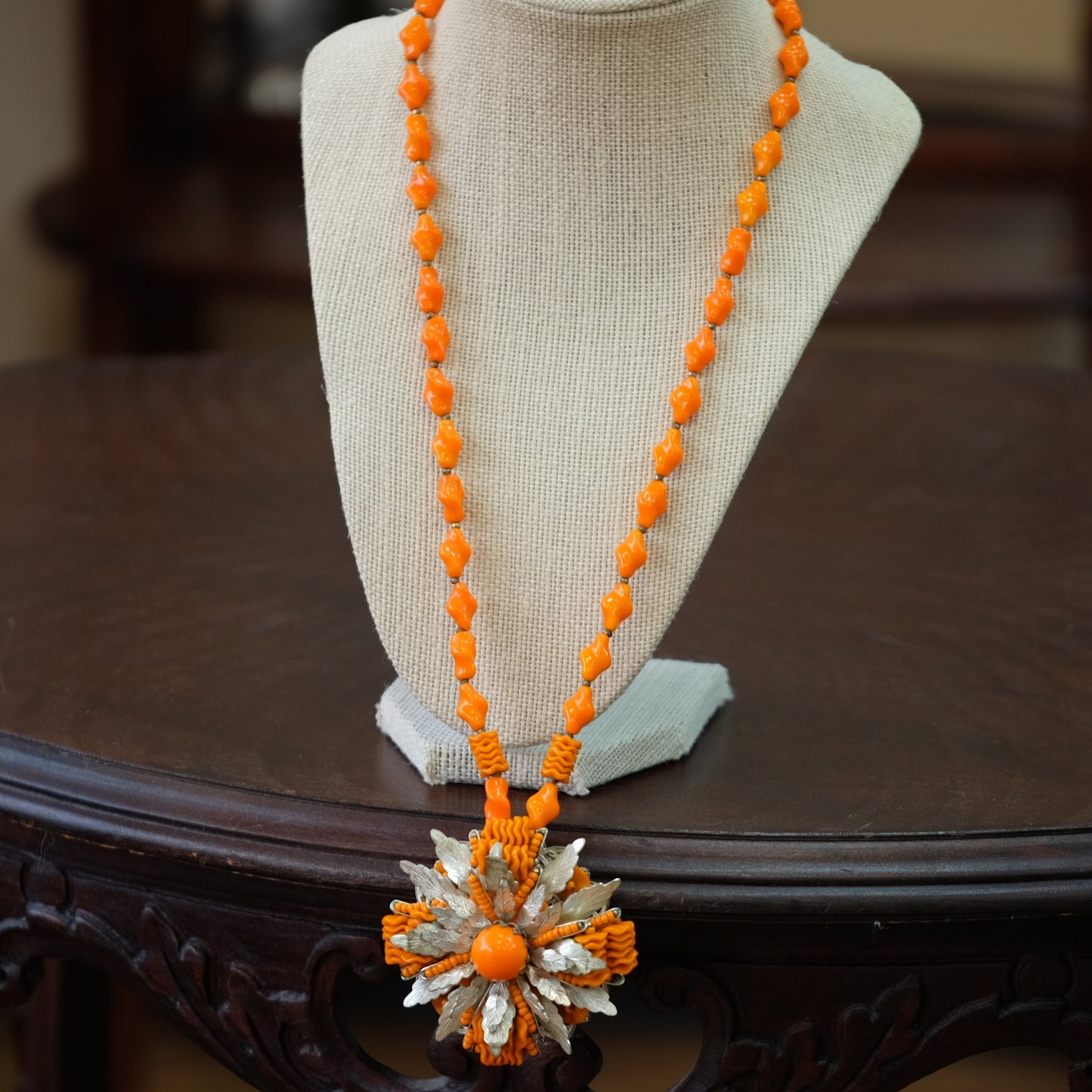 Vintage Collectible Miriam Haskell Pendant Necklace 1950's