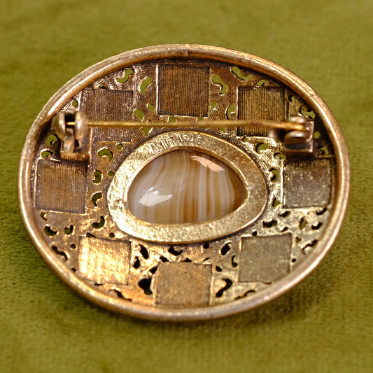 Round Scottish Costume Pin