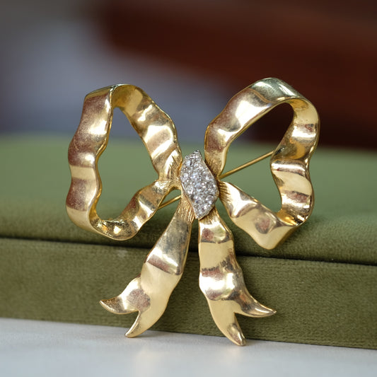 Vintage Bow Brooch 1990s