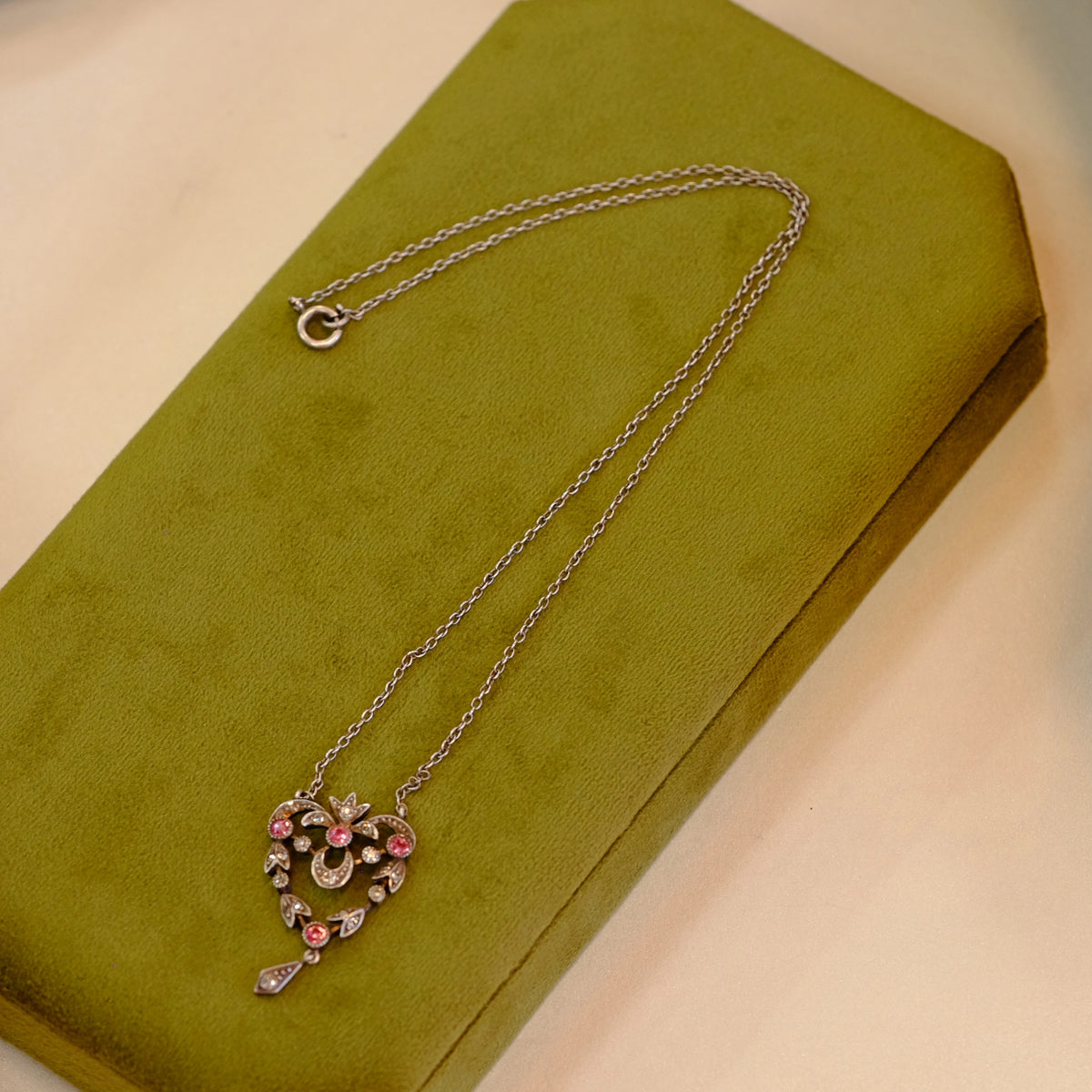 Vintage Paste Silver Articulate Necklace