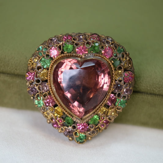 Rare Original by Robert Heart Brooch and Pendant 1940s