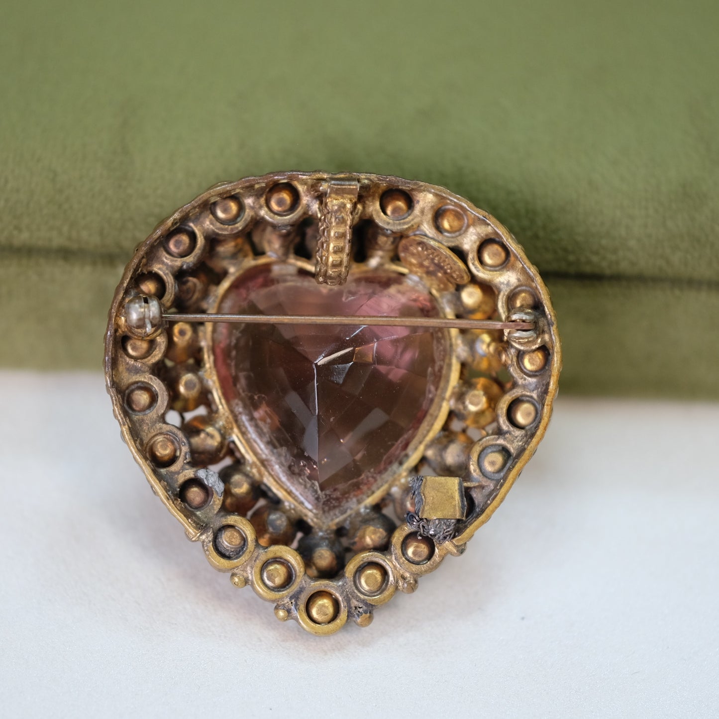 Rare Original by Robert Heart Brooch and Pendant 1940s