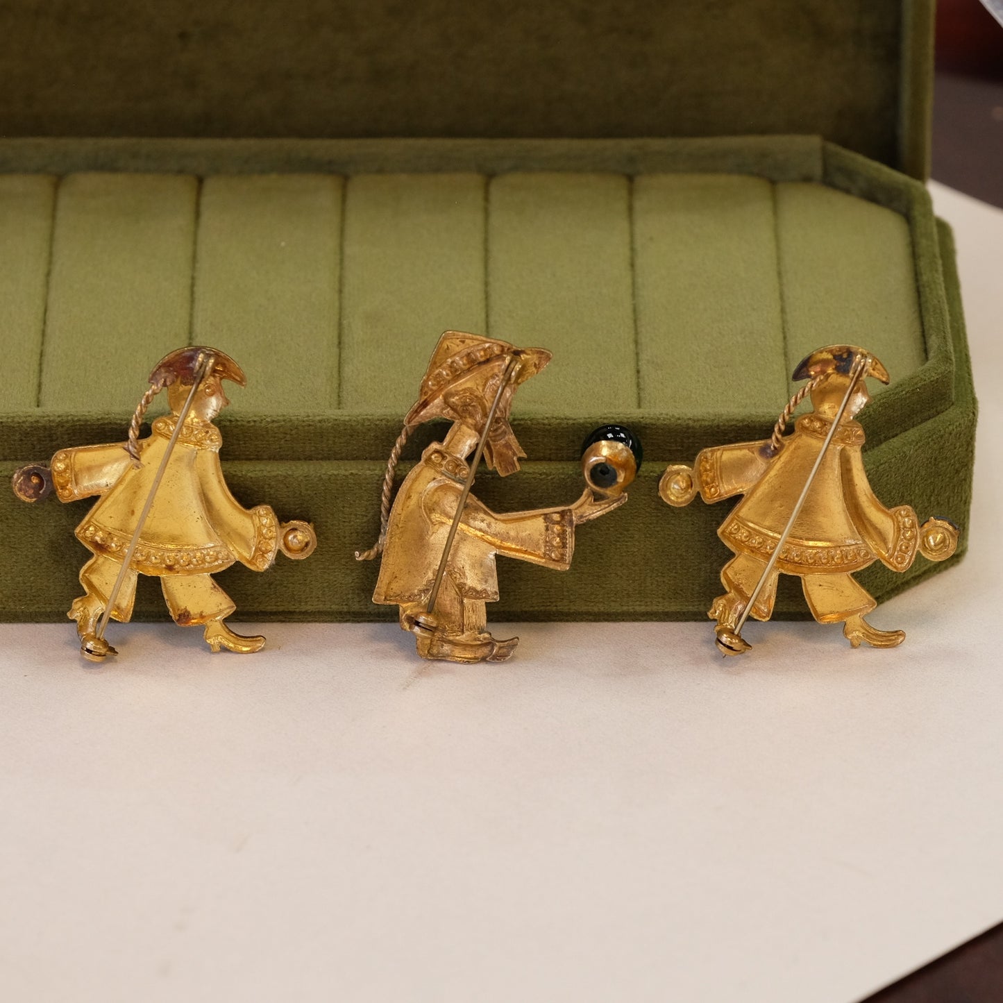 Carnival Characters Three Brooches 1930s