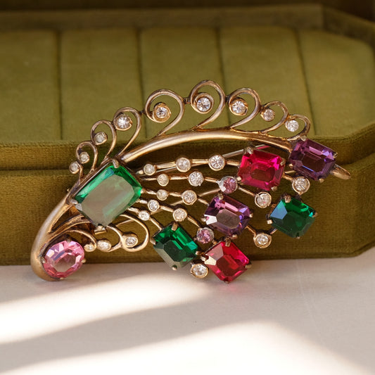 Eisenberg Sterling Feather Fur Clip 1940s