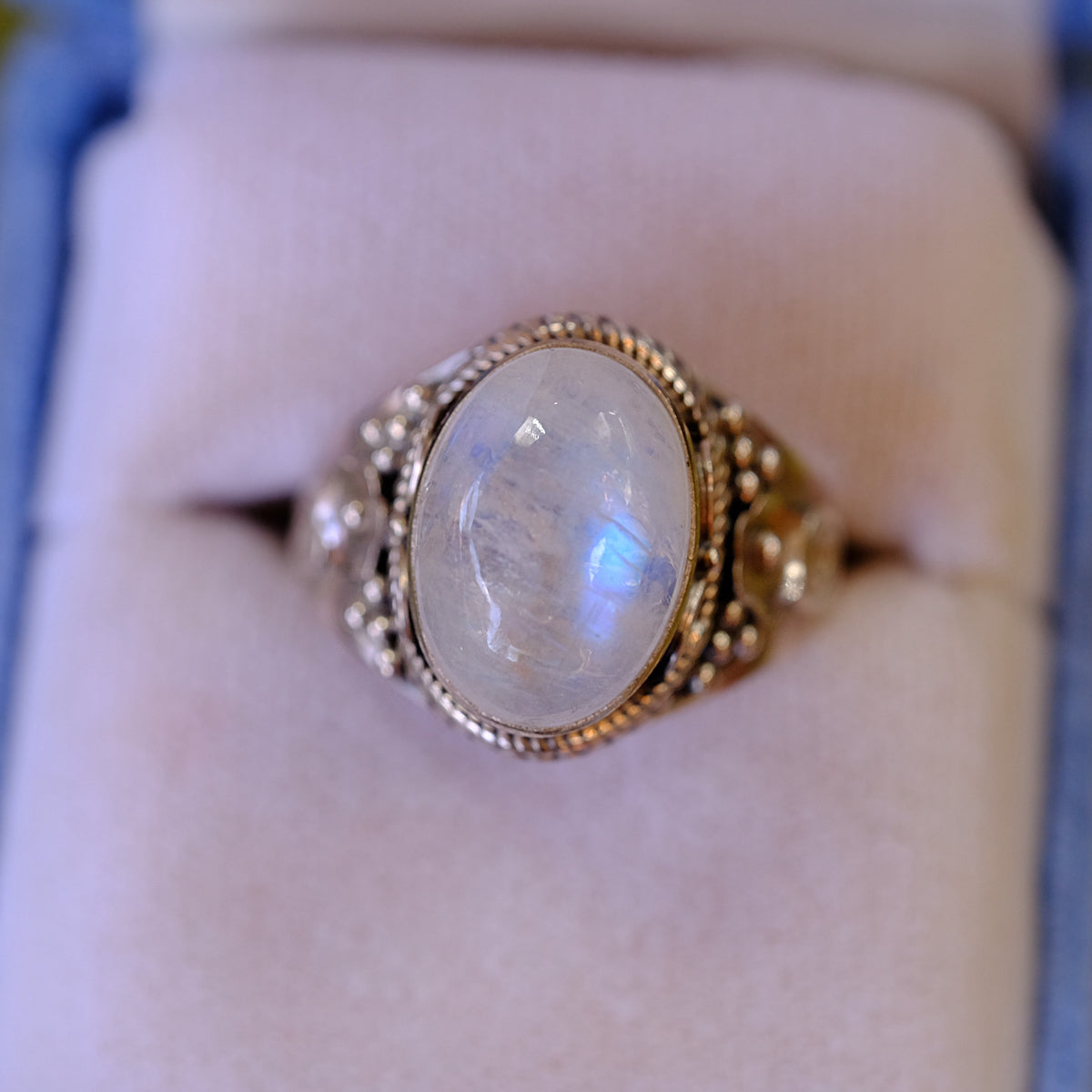Silver Moonstone Ring