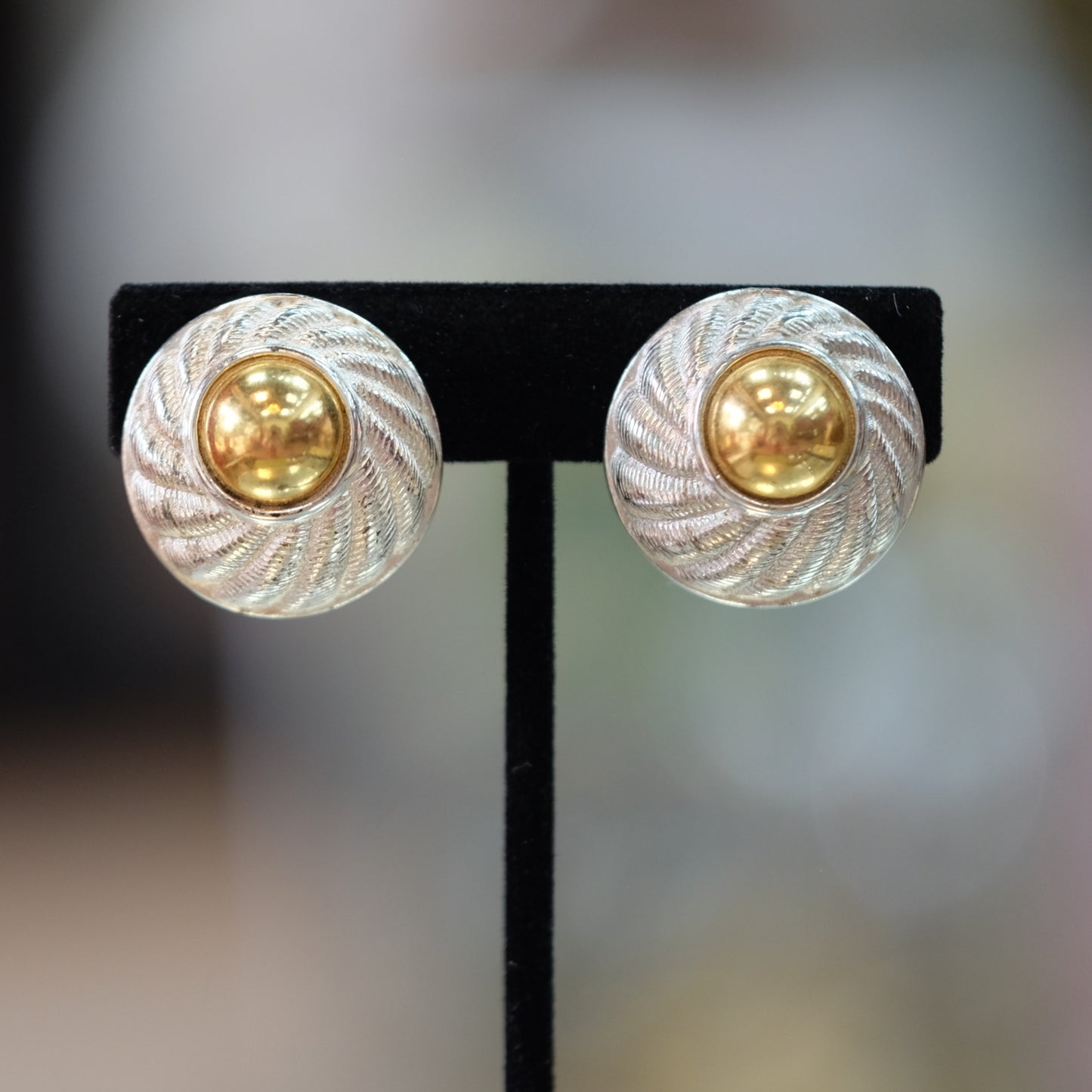 Vintage Givenchy Two Tone Earrings 1990s