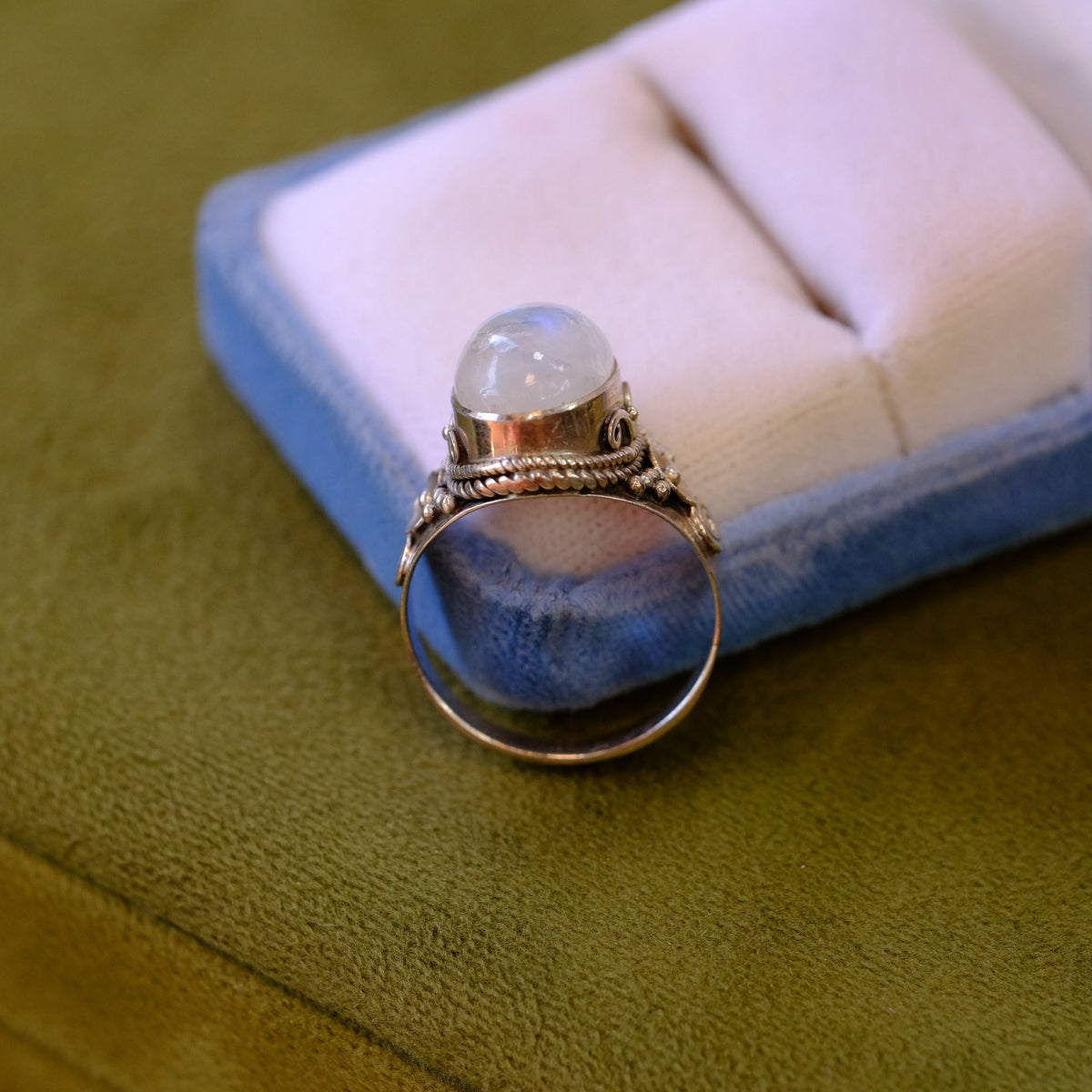 Silver Moonstone Ring