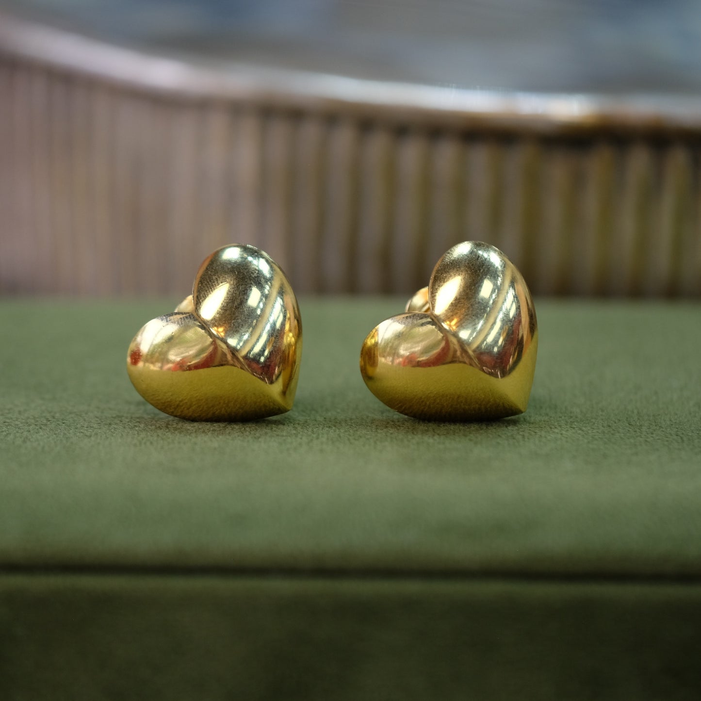 Vintage Monet Heart Earrings 1970s