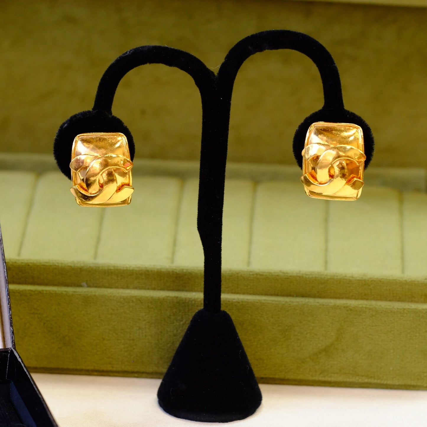 Vintage Chanel Logo Earrings 1995