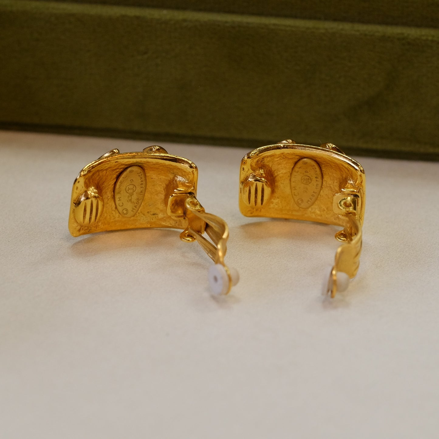 Vintage Chanel Logo Earrings 1995