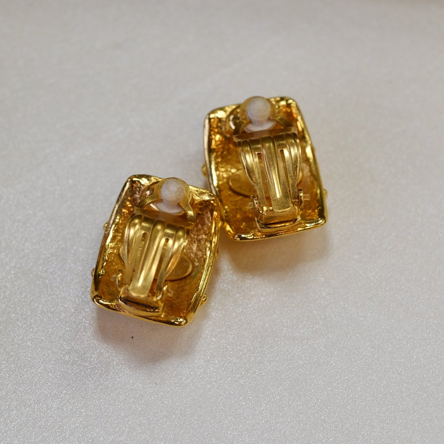 Vintage Chanel Logo Earrings 1995