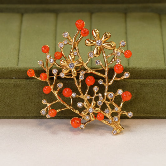 Vintage Kenzo Paris Flower Motifs Brooch 1990s